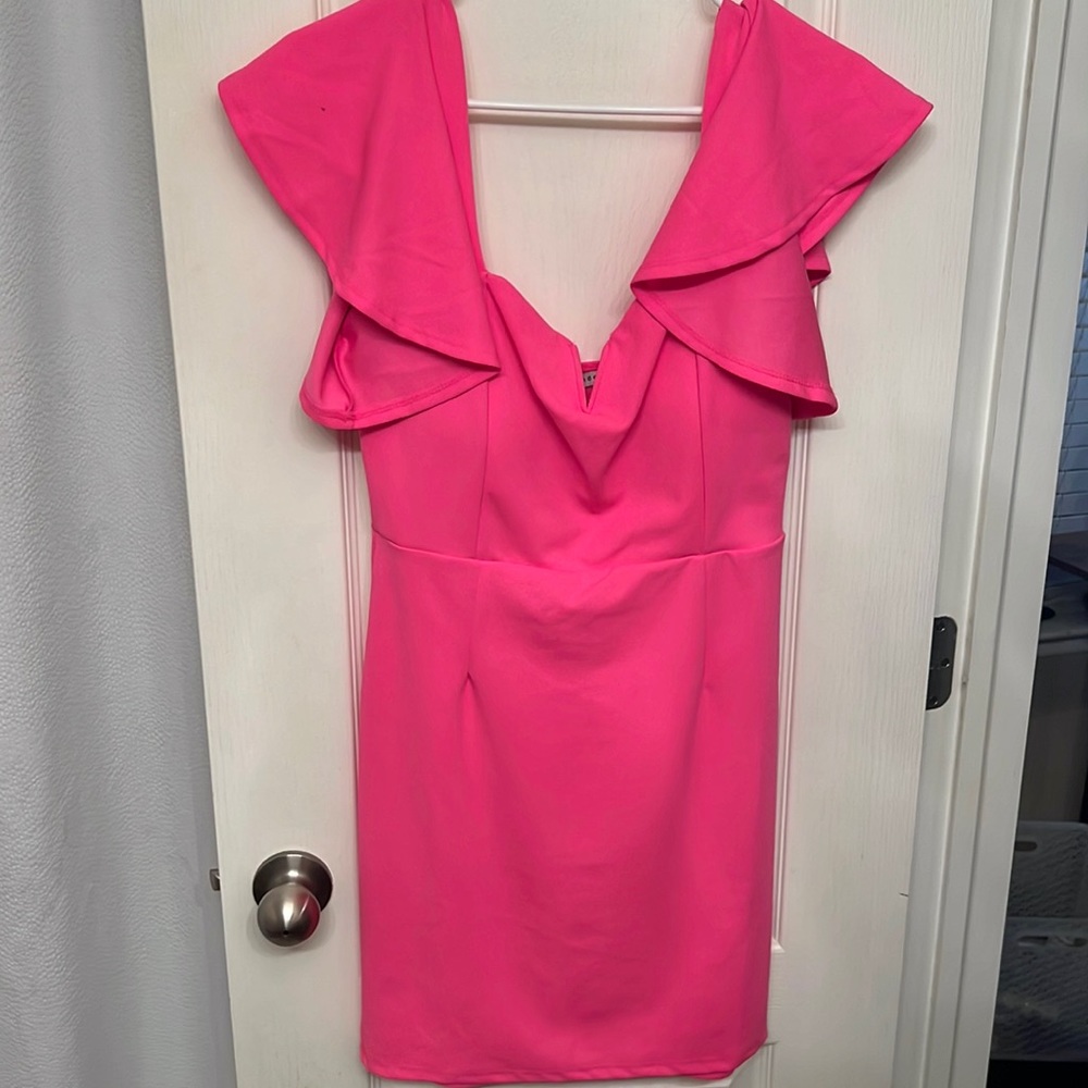 Hot pink dress